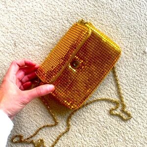 Gold sequin clutch/purse. Excellent condition.